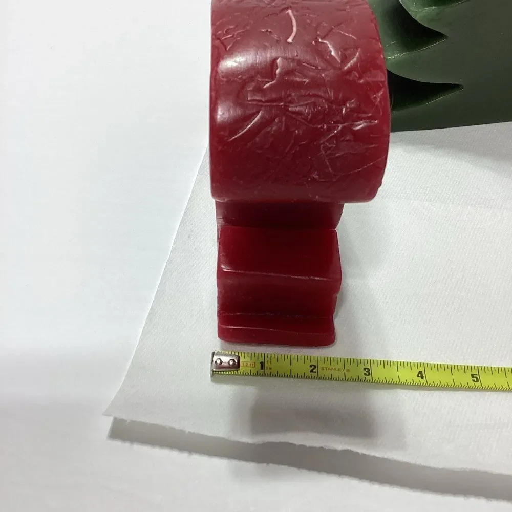 Crate & Barrel Huge Heavy Christmas Silhouette Tree Candle Sleigh Candle